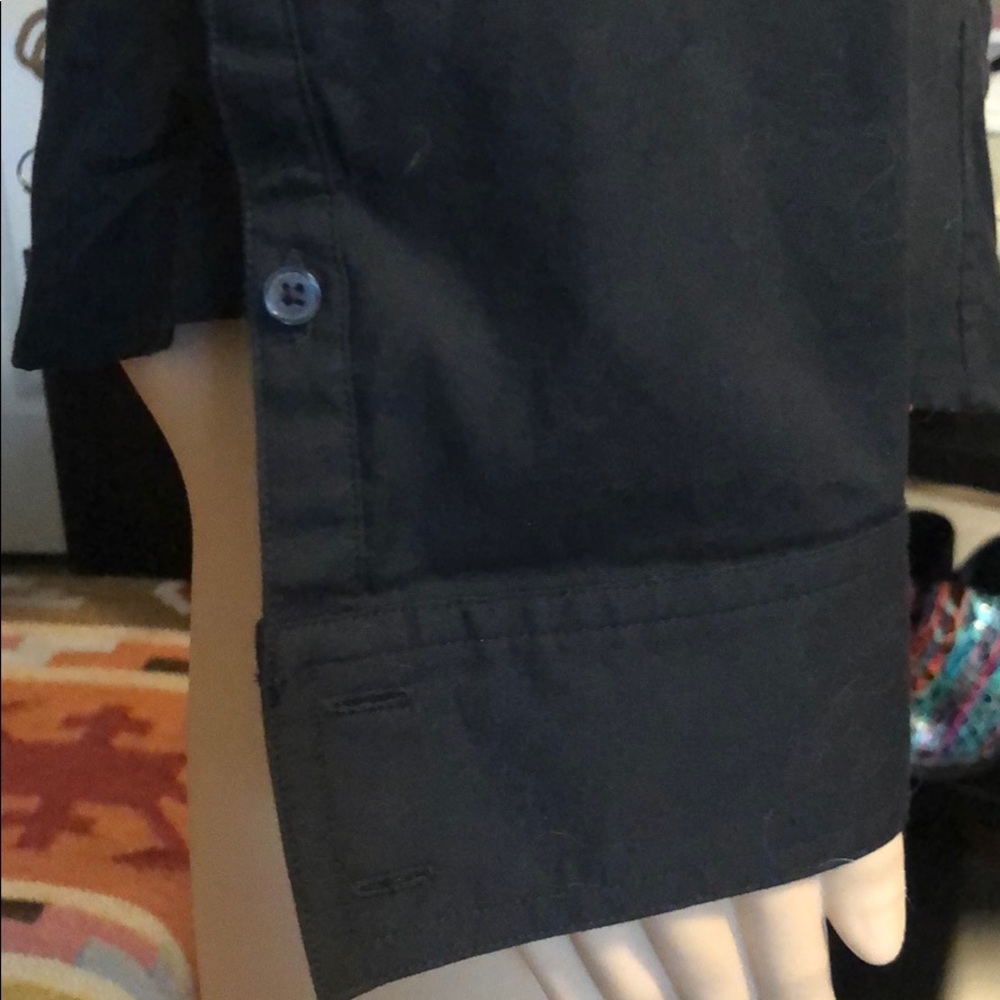 Express Black Button Down Blouse. Xs - image 4